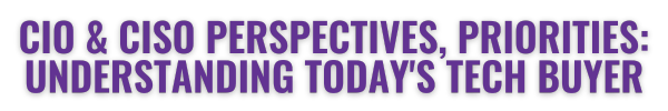 CIO and CISO perspectives, priorities: understanding today's tech buyer. 