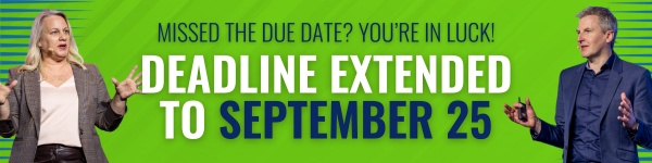 Missed the due date? You're in luck! Deadline extended to September 15!