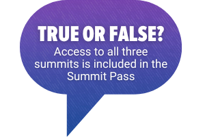 True or False? Access to all three summits is included in the Summit Pass